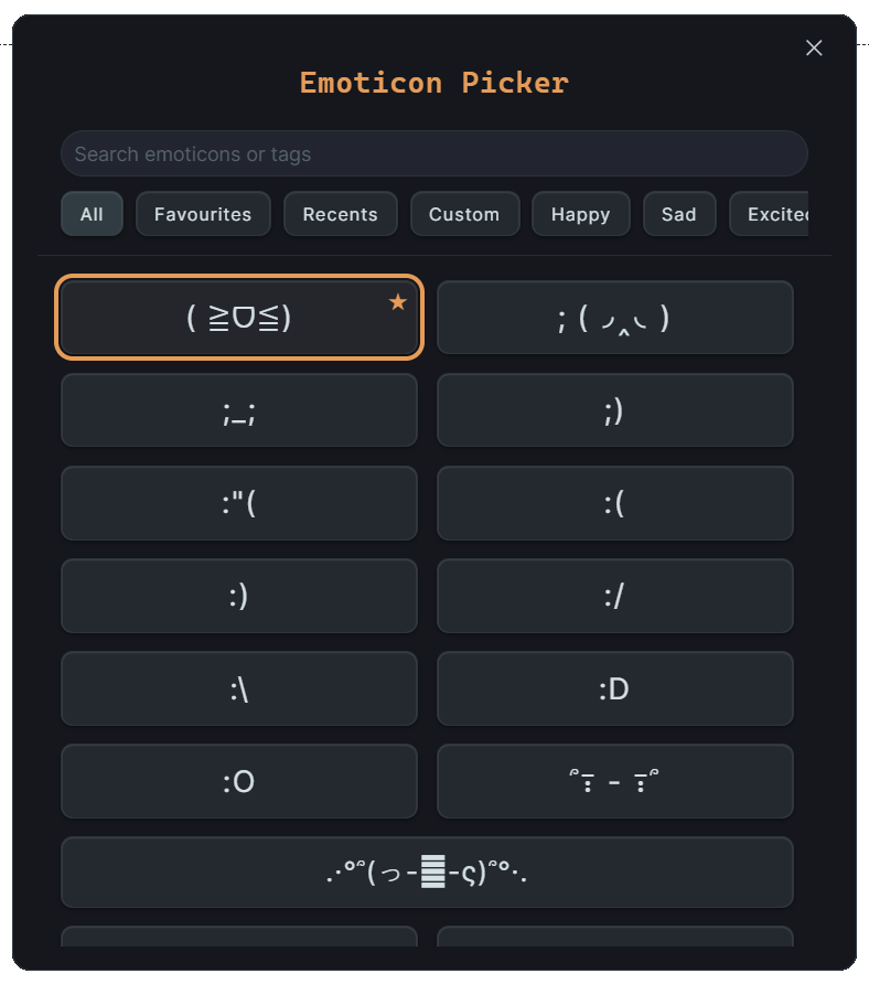 Emoticon Picker